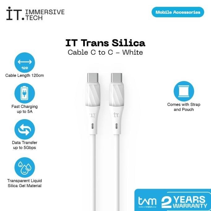 IT Trans Silica Cable C to C - White