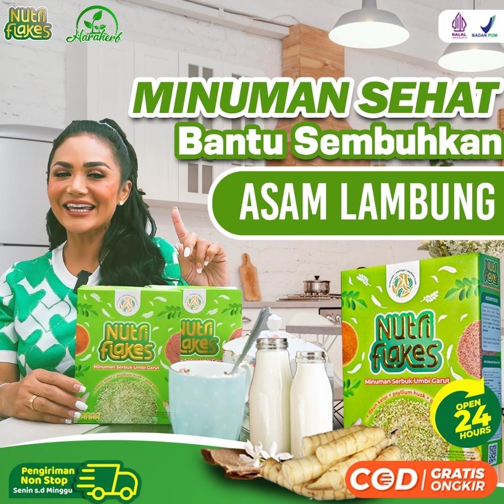 

<READY> NUTRIFLAKES - NUTRISI SEHAT EKSTRAK UMBI GARUT EKTIF ATASI ASAM LAMBUNG MAAG GERD SEREAL MINUMAN MAKANAN ORIGINAL 280GR