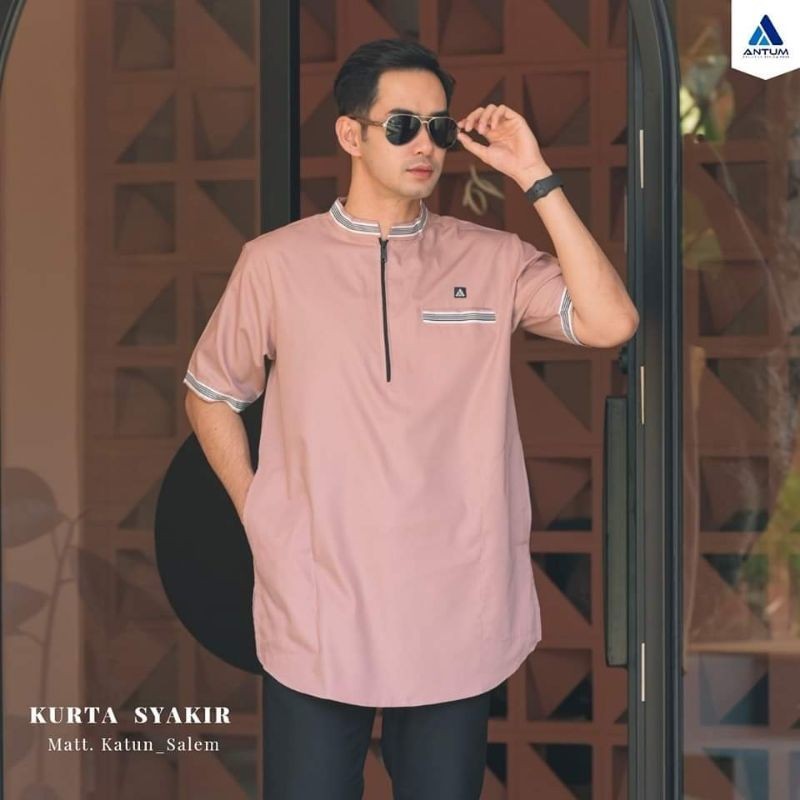 Kurta Syakir Lengan pendek M - L - XL - XXL Antum Exclusive