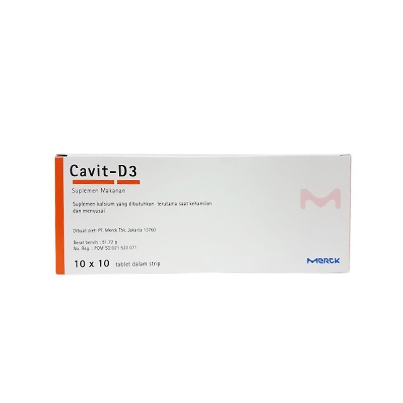 Cavit-D3 10 Tablet/Suplemen kalsium dan vitamin D3/Suplemen tulang/Ibu hamil