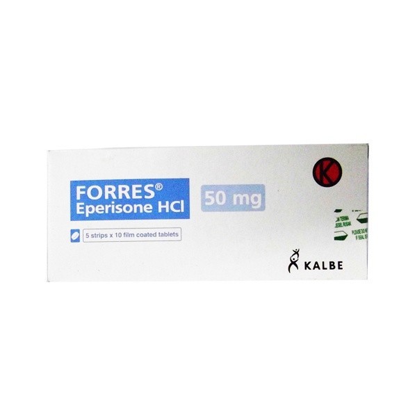 FORRES 50MG 1 STRIP ISI 10 TABLET / EPERISONE HCL / OTOT / SENDI