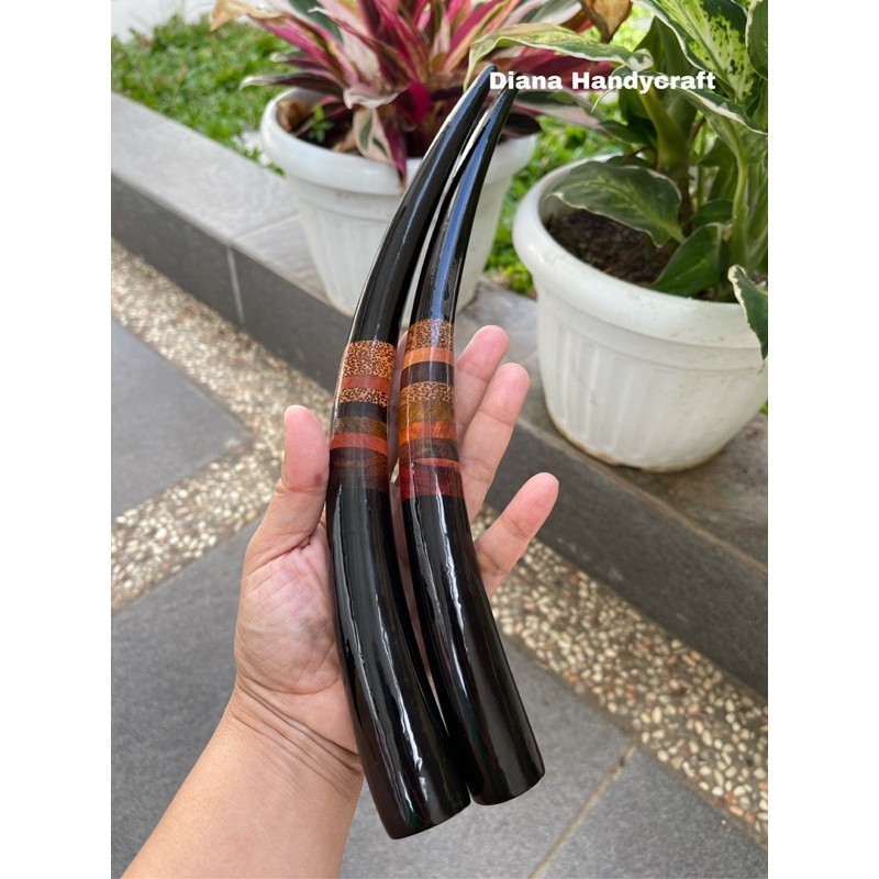 TERLARIS  Pipa Rokok Panjang Kombinasi Kayu bertuah 31 -32 Cm / Pipa Once Kombinasi kayu langka