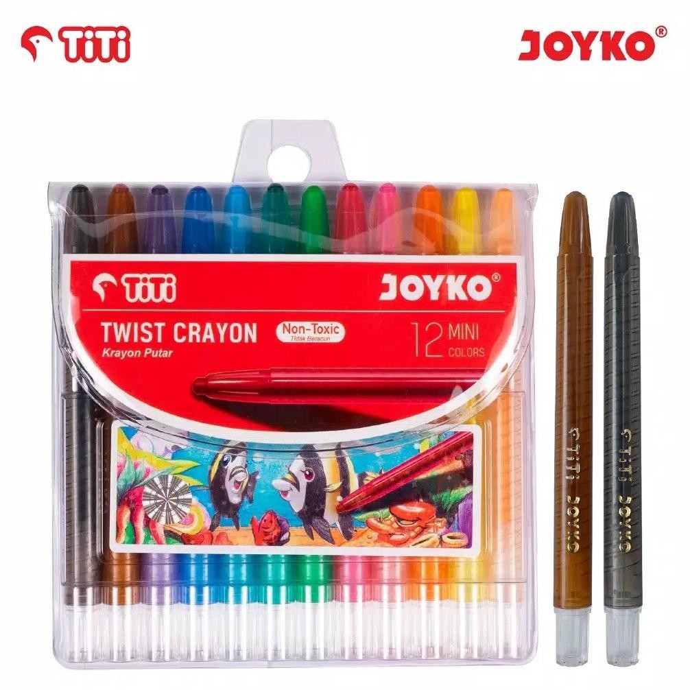 

TWIST CRAYON PUTAR JOYKO TITI TWCR-12MINI 12 Warna Colors TWCR 12 MINI PASTEL KRAYON TIDAK BERACUN