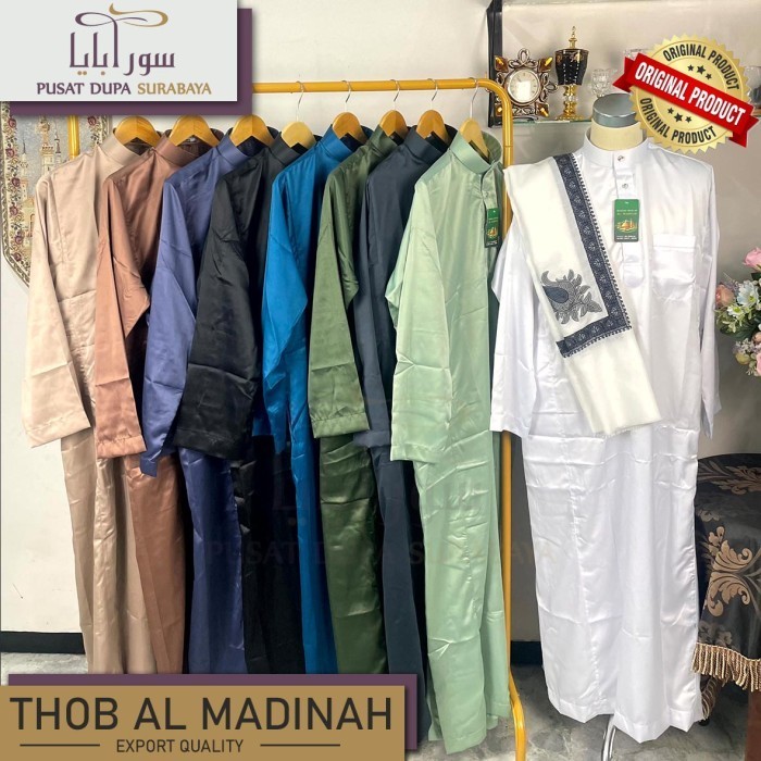 HOT PROMO Gamis Premium Thobe Pria - Thobe 100% Polyester Arab by Al-Madinah