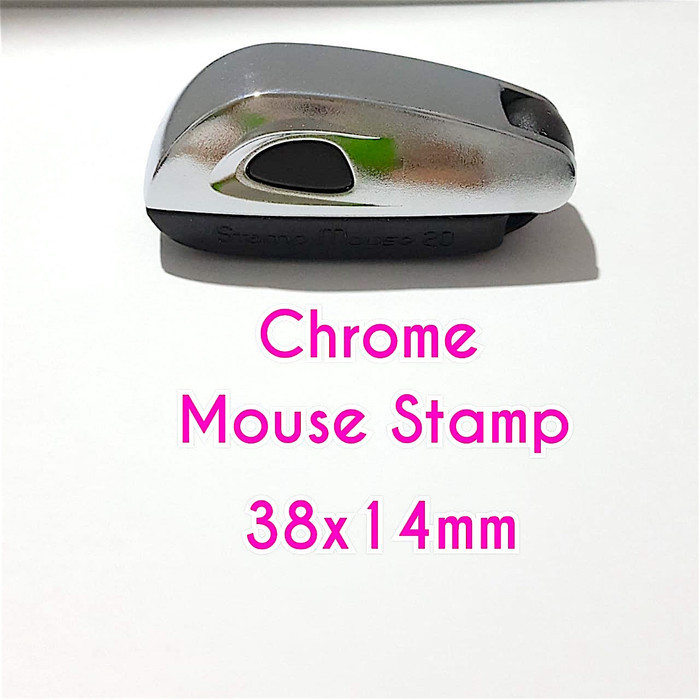 

Mouse Stamp Custom Stempel Nama Gantungan Tali Warna Chrome