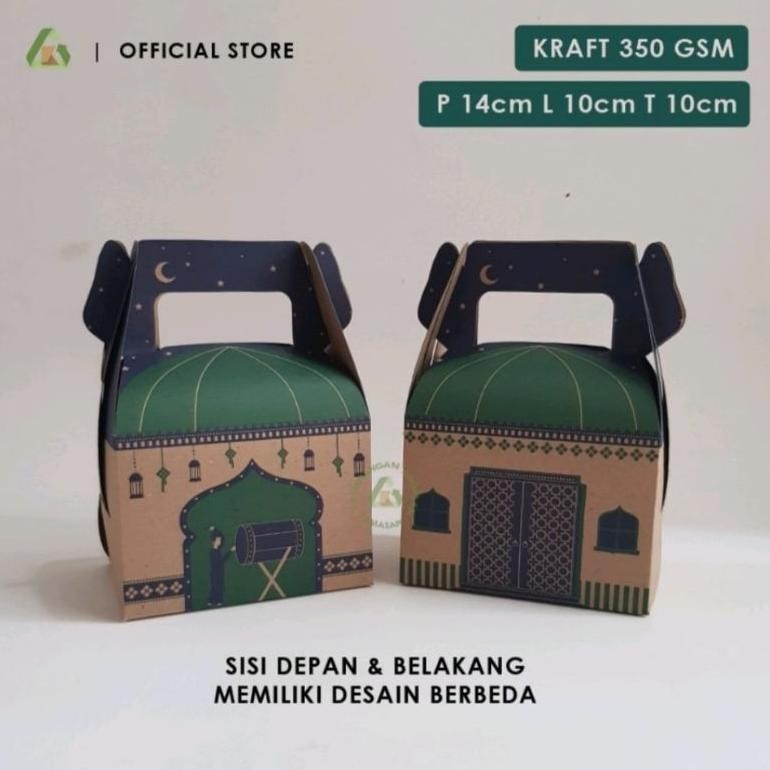 

{VALENTINE} 1 pack 20 pcs box hampers/gable box lebaran hari raya idul fitri gsm kraft 350 cokelat TERLARIS