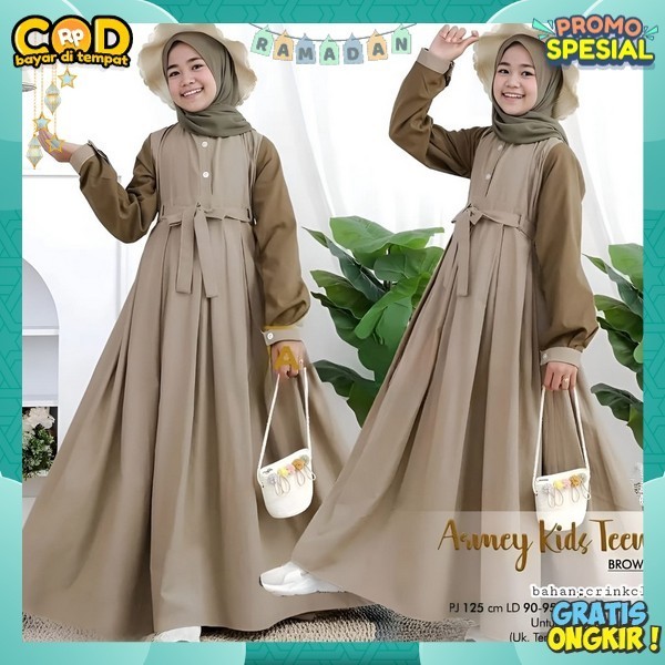 Baju Muslim Anak Terbaru2024 Lebaran Gamis Anak Perempuan Terbaru 2024 Bahan Crinkle Bajugamis Anak2