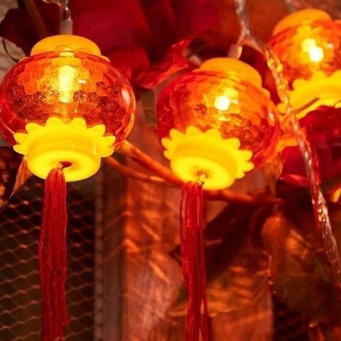Lampu Renteng Lampion Merah Kuning Lampu Dekorasi LED Lampion Murah