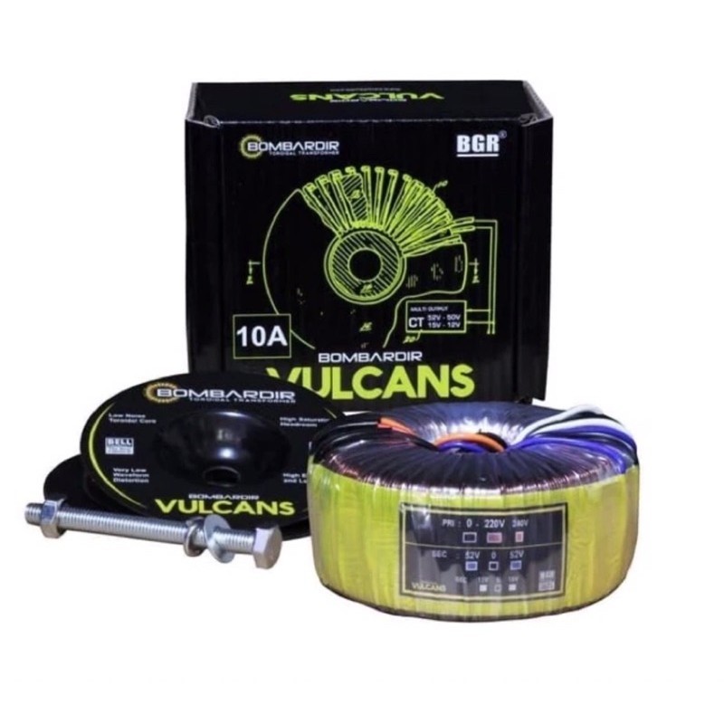 TRAFO DONAT 10A 52V CT VULCANS BOMBARDIR TRAVO TOROID VULCANS BOMBARDIR 10 AMPER CT 52 VOLT BELL BGR