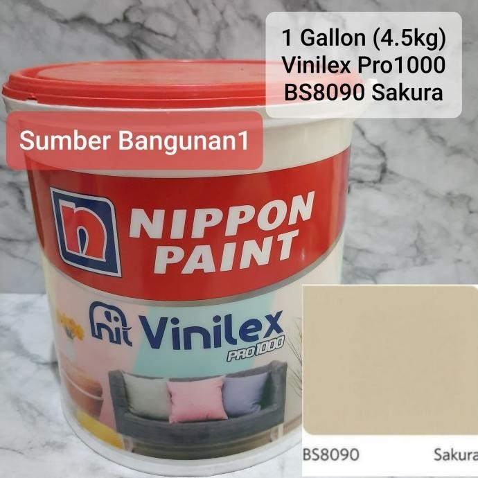 Vinilex Pro Sakura BS8090 cat tembok nippon paint coklat muda cream