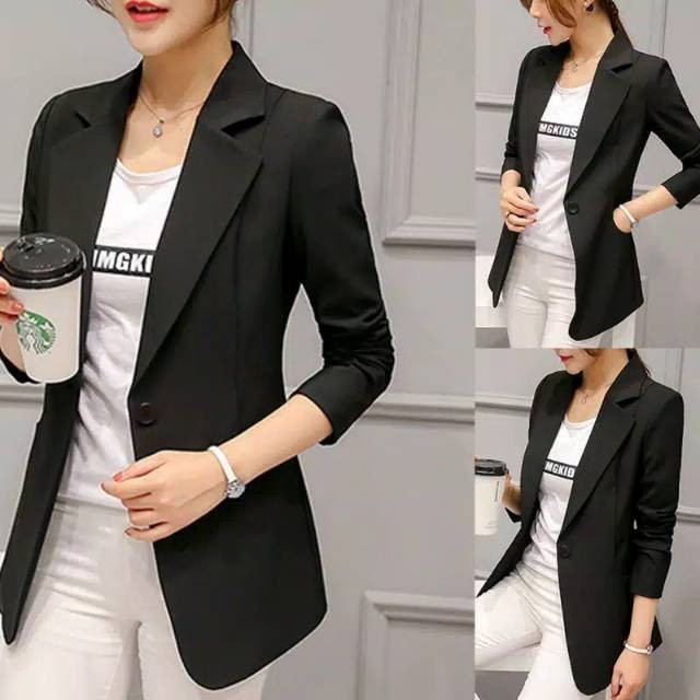 READY BLAZER WANITA KOREA/JAS WANITA PINK/BLEZER CEWE - PINK - MERAH MUDA,XS