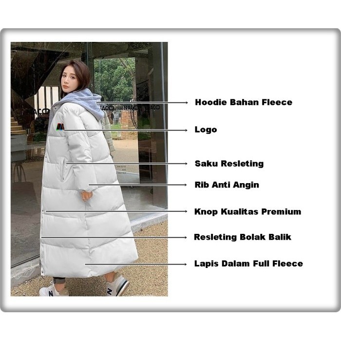 READY JAKET PANJANG WANITA MUSIM DINGIN KEKINIAN TEBAL JACKET WANITA BULANG