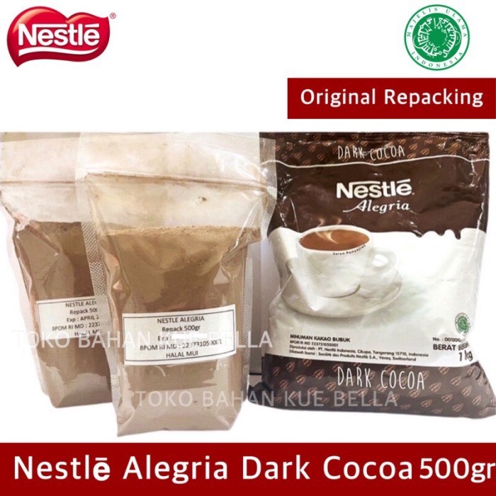 

BARANG TERLARIS !!! Nestle ALEGRIA Dark Cocoa 500gr (REPACK) Chocolate Drink PACKING AMAN