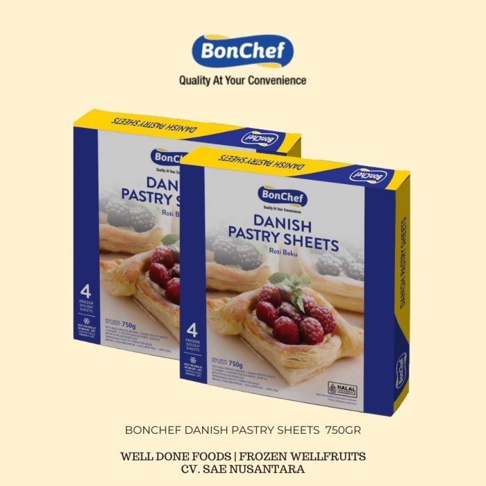 

BARANG TERLARIS !!! BonChef Danish Pastry Sheets 750gr PACKING AMAN
