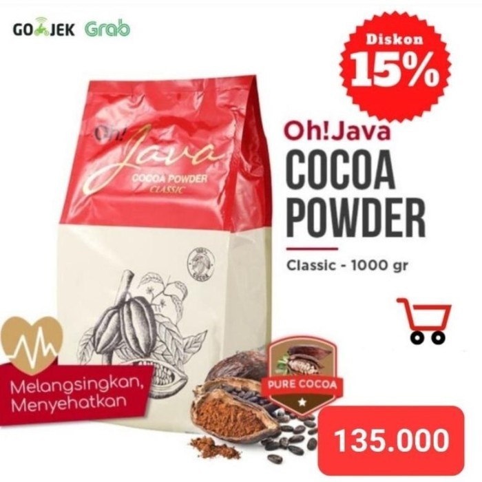 

BARANG TERLARIS !!! OhJAVA Cocoa Powder Classic Flavor 1000g (Bukan Repack) PACKING AMAN