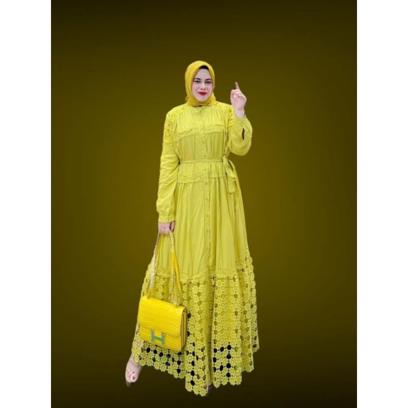 dress lafreya katun rubia full ori realpict