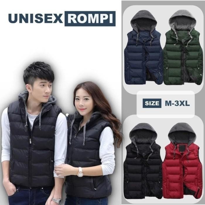 BISA COD - ROMPI PRIA ROMPI WANITA ROMPI MOTOR ROMPI UNISEX JAKET ROMPI-BLACK