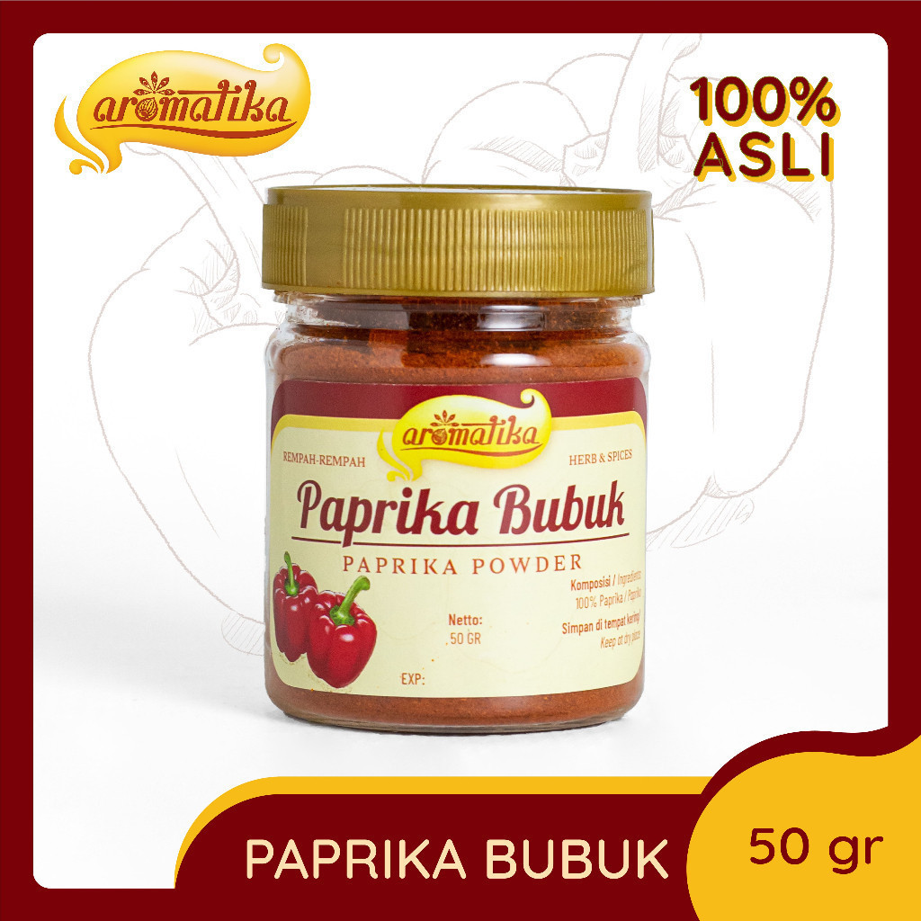 

Paprika Bubuk Aromatika (100% asli): Bubuk Paprika Pedas dan Gurih untuk aneka Masakan Eropa dan Asia yang kaya Rasa