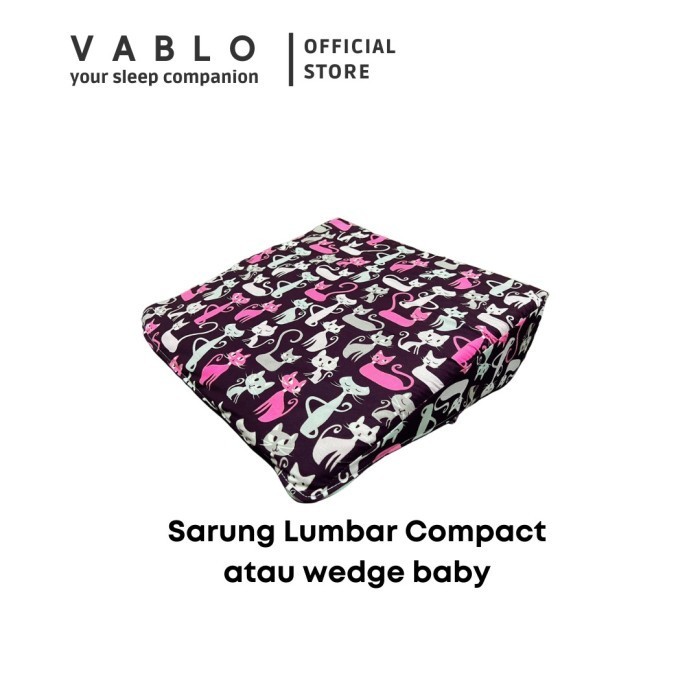 Vablo Sarung Lumbar Bantal Sandaran Memory Foam / Zippered Ready