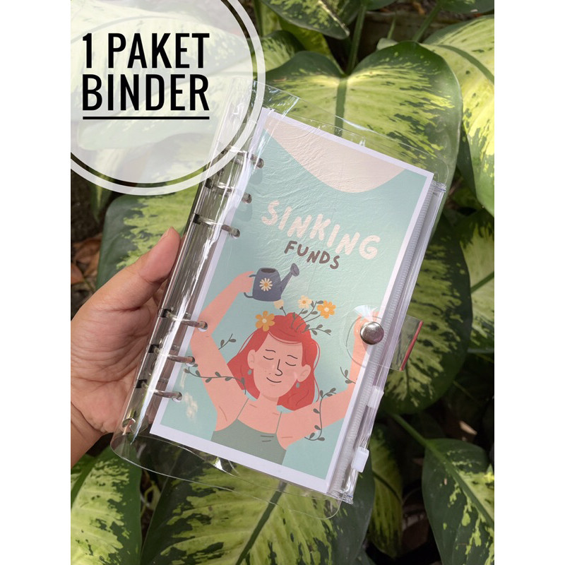 

1 Paket Binder A6 Transparan Sinking Funds Saving Challenge Nabung Ziplo Zipper Poet Agenda