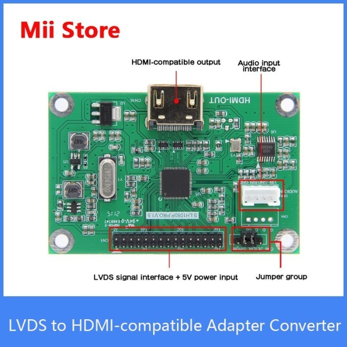 Promo LVDS To HDMI-Compatible Adapter Board Converter Compatible kingzhop