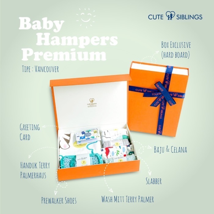 

Ready Baby Hampers / Baby Gifts / Kado Bayi / Kado Lahiran - VANCOUVER
