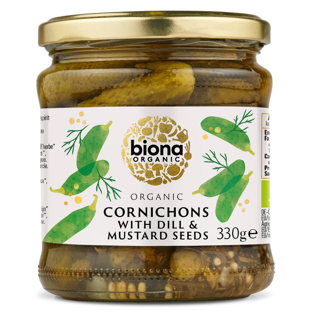 

Biona Organic Cornichons 330g – Acar Timun Kecil Organik