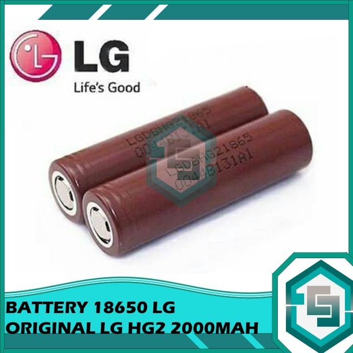 ORIGINAL BATERAI LG HG2 18650 LIMN 2000MAH BATTERY