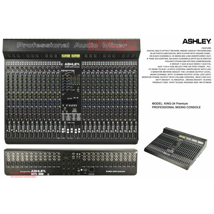 Mixer Audio Ashley King 24 Premium Original 24 Channel King24premium