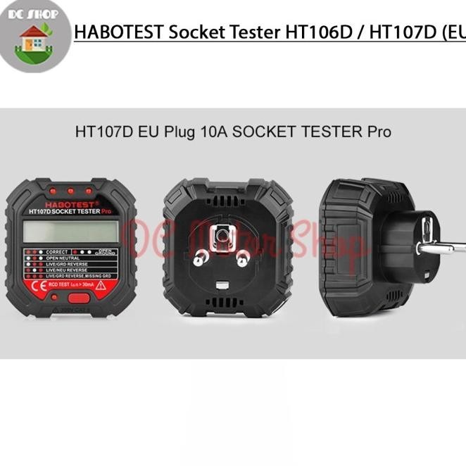 Alat Uji Grounding Habotest Stop Kontak Voltage Tester Ht106D / Ht107D