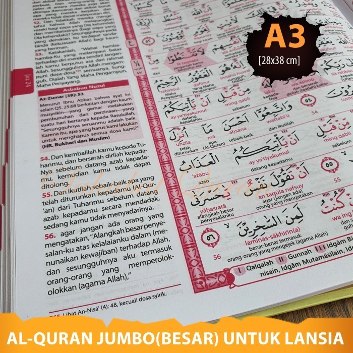 Al Quran Tajwid Jumbo Al Khobir A3 Terjemah Dan Translit Latin Perkata