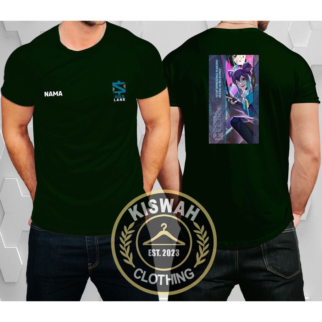 Kaos Tshirt Role MLBB Hero Gratis Nickname Baju Game