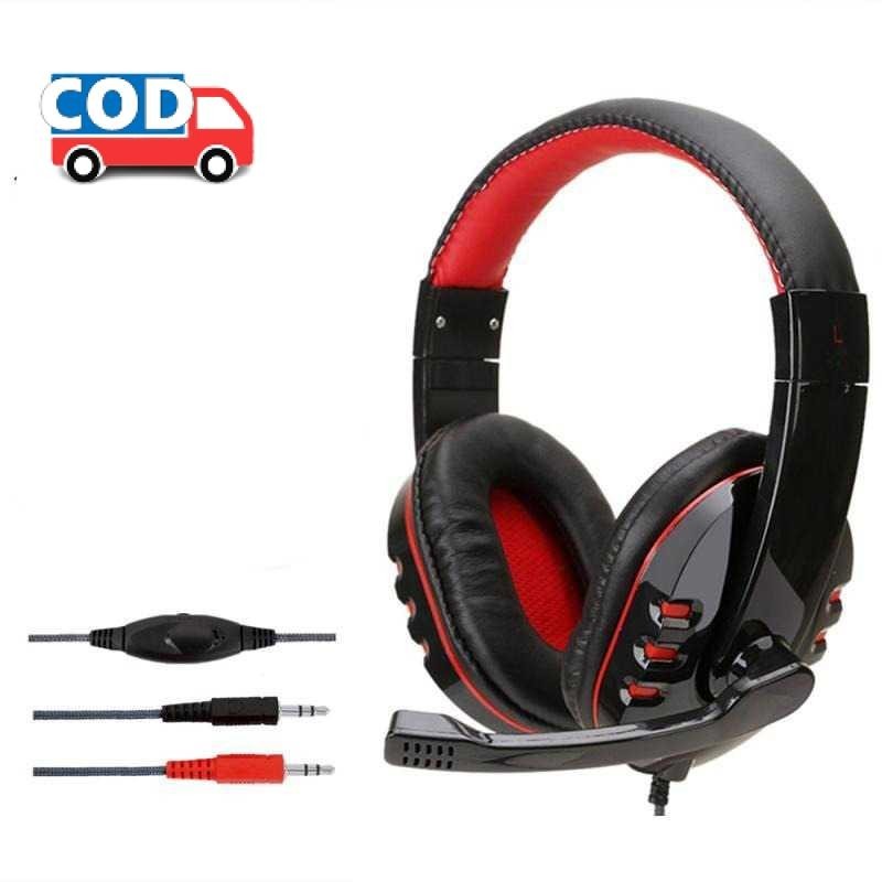 Headset Gaming Headphone dengan Mic Keren Kedap Suara Mikrofon Jernih Kabel Lentur Awet