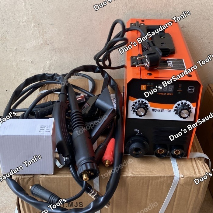 Terlaris Emirates Mesin Las Mig/Mma 120A Tanpa Gas Flux Core Germany Technology Promo Terbaru