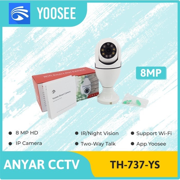 Camera CCTV WIFI Wireless PTZ Bohlam V380 / Thunderin TH-737-YS