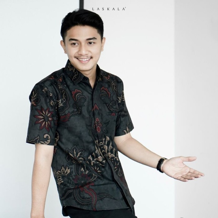 Terlaris Laskala Batik Premium Slimfit Kamal Lengan Pendek Kp09A457 Promo Terbaru