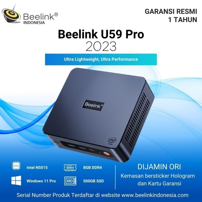 Beelink U59 Pro 8/500GB SSD Intel Jasperlake N5105 WiFi Windows 11 Pro