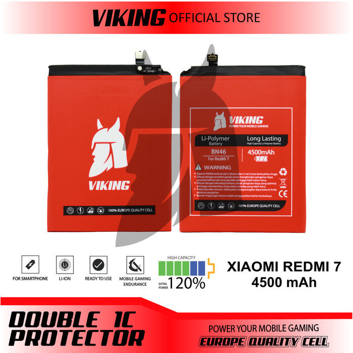 BATERAI VIKING XIAOMI REDMI 7 BN46 DOUBLE POWER