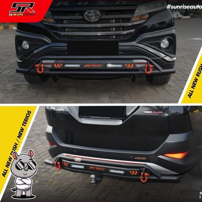 Paket Towing Bar Sunrise Armor Led All New Rush Terios 2018-2023 Terlariss 