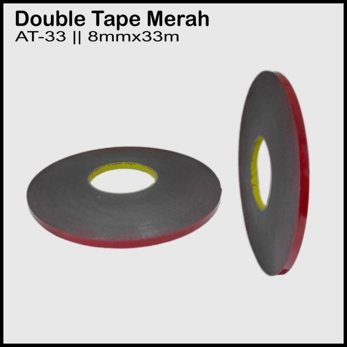 

GRATIS ONGKIR DOUBLE TAPE PEREKAT LEM BOLAK BALIK - MERAH 8MM X 33M !!!