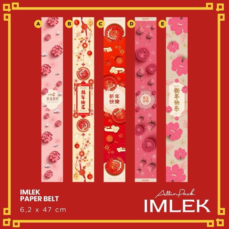 

Diskon Ekstra" isi 15pcs Paper Belt Imlek PANJANG Glossy 2024 / Paper sleeve CNY 2024 / sabuk imlek / sincia ||