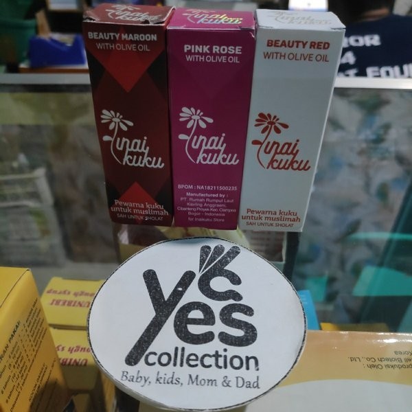 Inai Kuku Muslimah Bisa Untuk Sholat Pewarna Beauty Maroon Red Rose Olive Oil Cat Kutek Pacar Botol