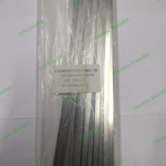 

Kabel Ties 40 Cm Stainless Steel 400 X 4.6 Mm Per Pack 100Pcs Kualitas Premium