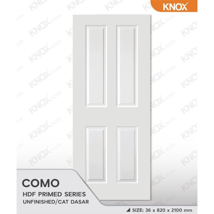 Terlaris Pintu KNOX HDF Primer Series Milano Uk. 820x2100mm - Finish Cat Dasar