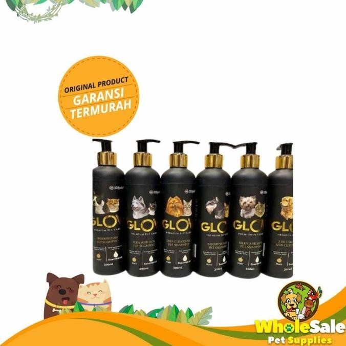 Glow Shampo Premium Pet Care 300Ml/ Shampoo Hewan Anjing Kucing