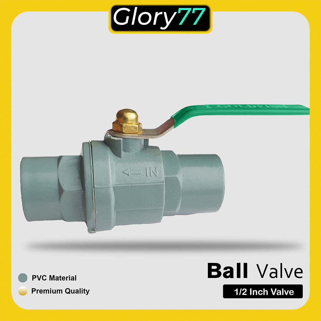 Ball Valve 1/2 Inch Gagang Besi l Stop Kran Keran Pvc Handle Besi GR933