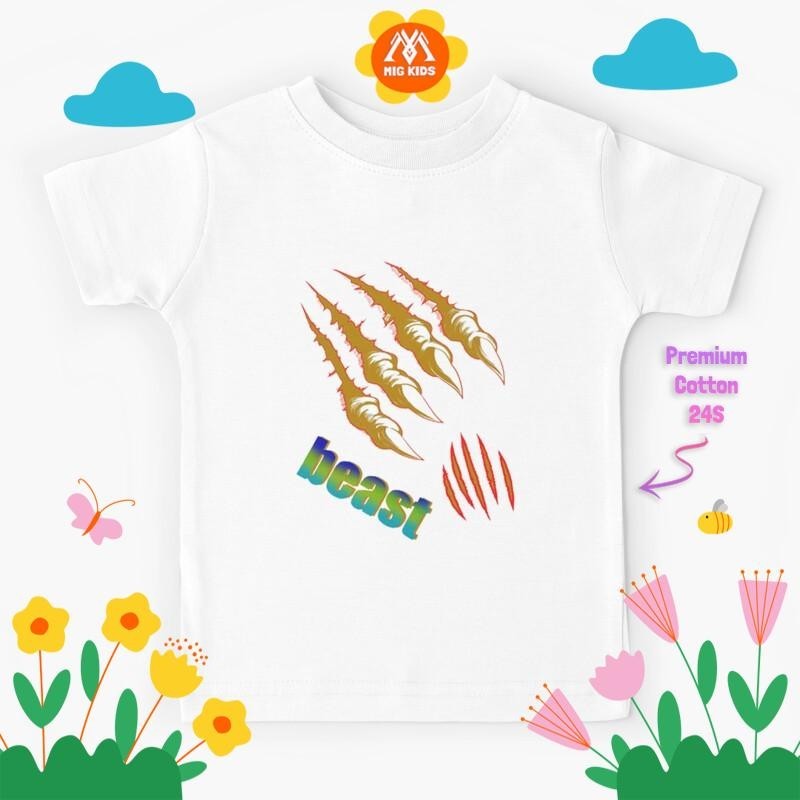 Baju Kaos Anak Logo beast,fanny beast Tiger fanny 520