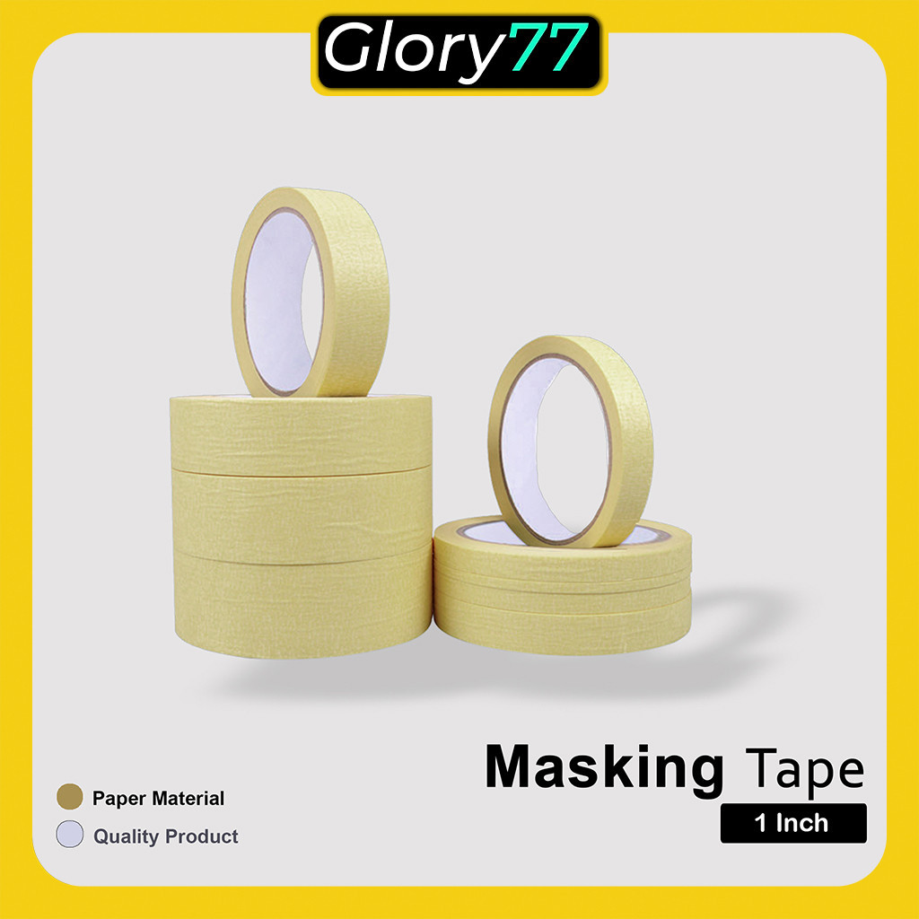 

Masking Tape 1 inch l Lakban Kertas l Kertas Lem l Solasi l Isolatip T GR1035