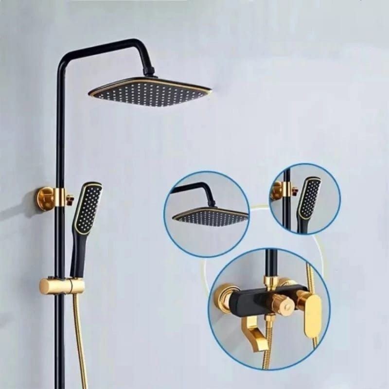Shower Column BLACK GOLD Shower Tiangbwalk Shower Panas Dingin