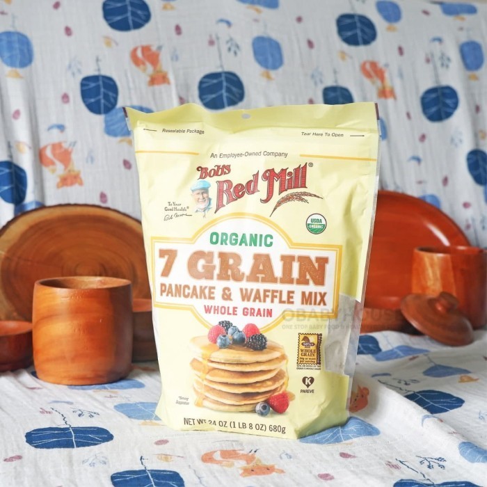 

Tampan- Bobs Red Mill Organic 7 Grain Pancake & Waffle Mix Whole Grain 680 Gr